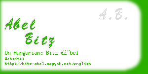 abel bitz business card